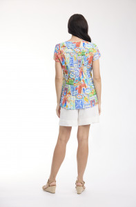 50yrs Travel Top Pleated