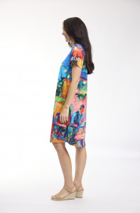 Dress Contemporary Short Sleeve V