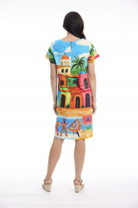 Dress Contemporary Short Sleeve V