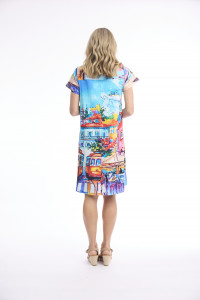 Dress Contemporary Short Sleeve V