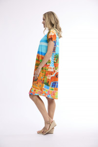 Dress Contemporary Short Sleeve V