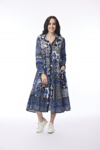 Bhadoi Dress Maxi Collar