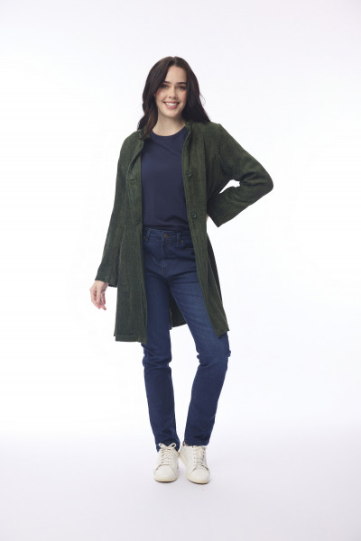 Solid Mid Length Coat