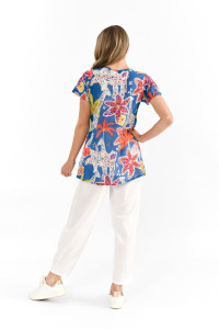 Kayla Cotton Blouse Short Sleeve