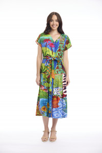 Le Moulin Dress V Neck Buttonthrough Short