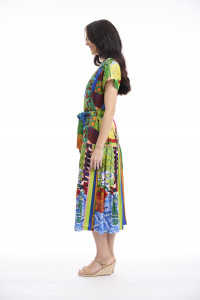Le Moulin Dress V Neck Buttonthrough Short