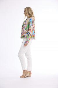 Camellias Jacket Fringe