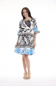 Guadeloupe Dress Contemporary Frill Sleeve