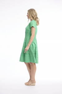 Poplin Dress Short Ruched