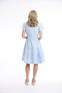 Poplin Dress Short Ruched