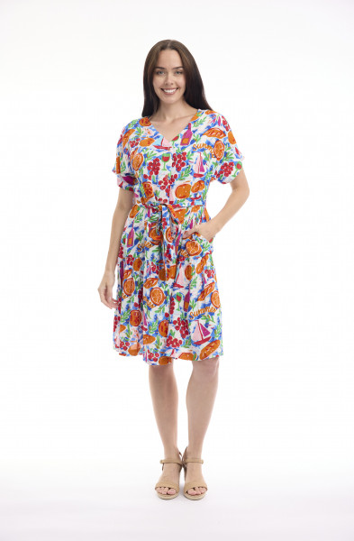 Nice Dress V Neck Buttonthrough Short