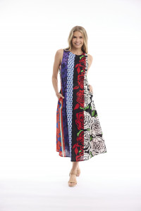Menton Dress Midi Sleeveless