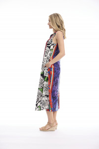 Menton Dress Midi Sleeveless