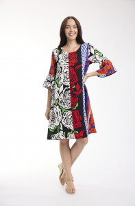 Menton Dress Contemporary Frill Sleeve
