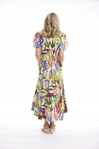 Paloma Dress Maxi Short Sleeve