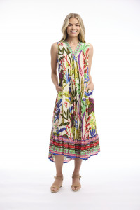 Paloma Dress Maxi V Sleeveless