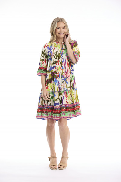 Paloma Dress Buttonthrough 3/4 Sleeve