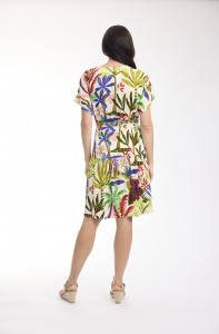Paloma Dress V Neck Buttonthrough Short