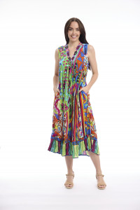 Bonnieux Dress Maxi V Sleeveless