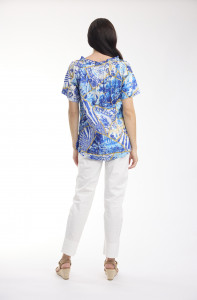 50yrs Oriental Top Frill Neckline