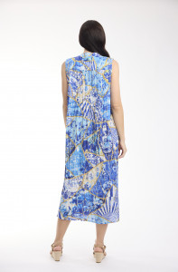 50yrs Oriental Dress Maxi Pleated