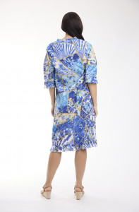 50yrs Oriental Dress Bias V Neck Frill