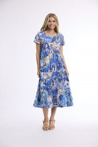 50yrs Oriental Dress Midi Square Neckline