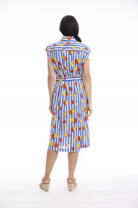 Bairritz Dress Collar Tie Waist