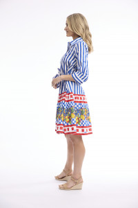 Bairritz Dress Collar Tie Waist