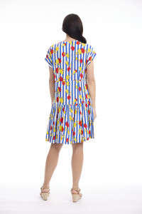 Bairritz Dress V Neck Buttonthrough Short