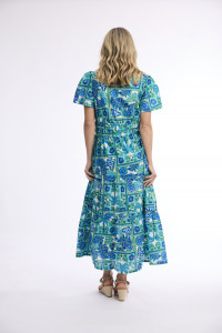 Vieux Port Dress Maxi Short Sleeve