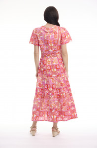 Vieux Port Dress Maxi Short Sleeve