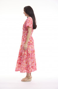 Vieux Port Dress Maxi Short Sleeve