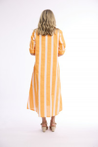 Stripe Dress Long Buttonthrough