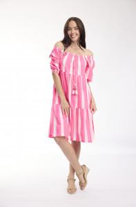 Stripe Dress Square Neckline