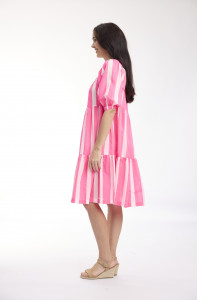 Stripe Dress Square Neckline