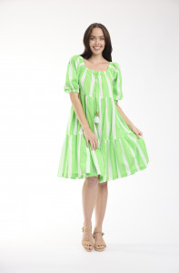 Stripe Dress Square Neckline