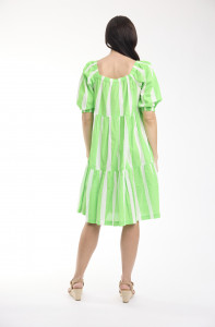 Stripe Dress Square Neckline