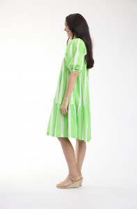 Stripe Dress Square Neckline