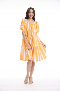 Stripe Dress Square Neckline