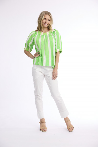 Stripe Top Boat Neck