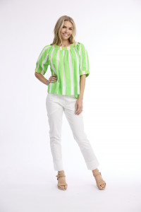 Stripe Top Boat Neck