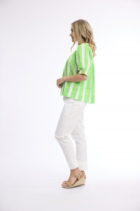 Stripe Top Boat Neck