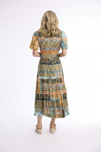 Marseille Dress Maxi Short Sleeve