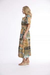 Marseille Dress Maxi Short Sleeve