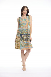 Marseille Dress Reversible Panel Sleeveless