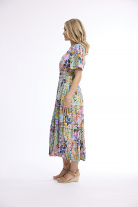 Sur Mer Dress Maxi Short Sleeve