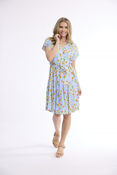 Sur Mer Dress V Neck Buttonthrough Short
