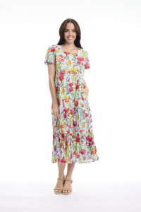 La Mala Dress Midi Square Neckline