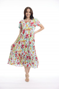 La Mala Dress Midi Square Neckline